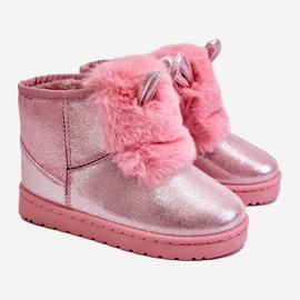 Bottes De Neige Pour Enfants Chauffées Avec Fourrure Avec Oreilles Rose Betty 2 Bottes De Neige Pour Enfants Chauffées Avec Fourrure Avec Oreilles Rose Betty 2