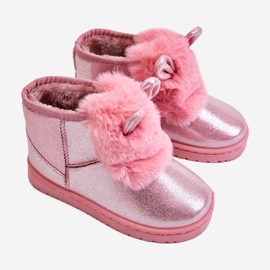 Bottes De Neige Pour Enfants Chauffées Avec Fourrure Avec Oreilles Rose Betty 1 Bottes De Neige Pour Enfants Chauffées Avec Fourrure Avec Oreilles Rose Betty 1