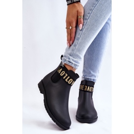 PA1 Bottes de pluie à enfiler pour femme Noir Joline 1