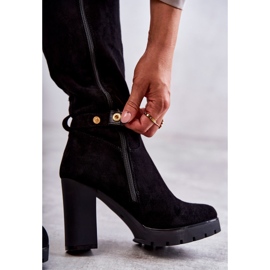 Bottes en daim avec chaîne amovible, noir le noir 3