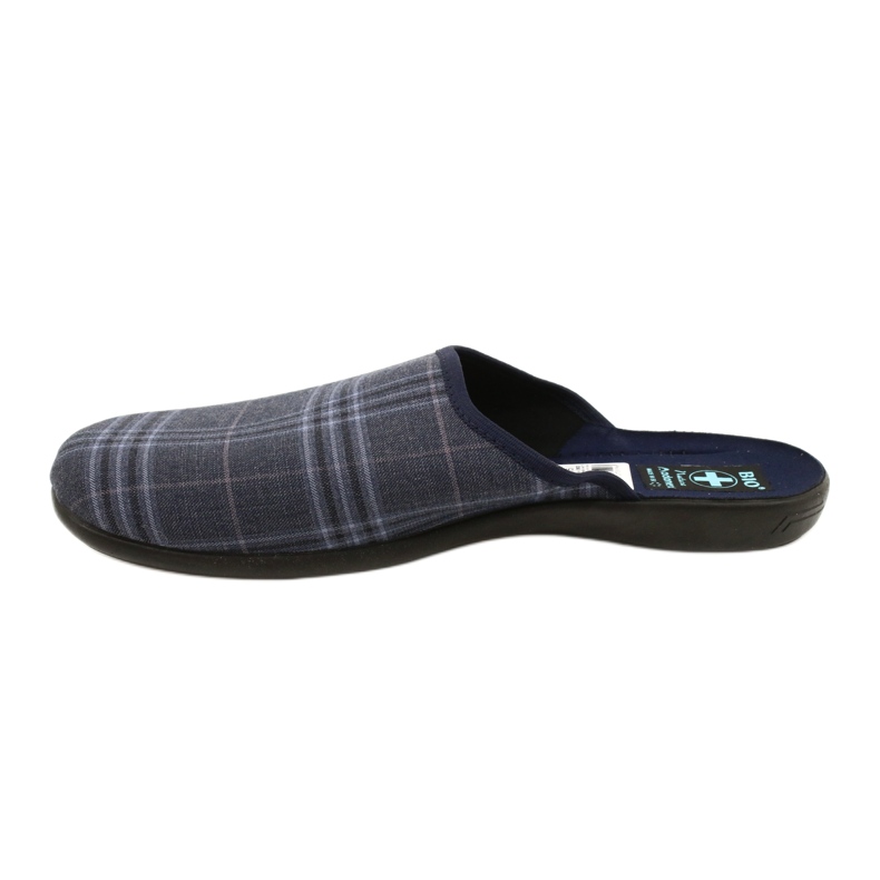 Adanex 27319 Chaussons à carreaux pour homme bleu marin bleu 2 Adanex 27319 Chaussons à carreaux pour homme bleu marin bleu 2