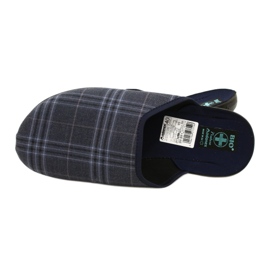 Adanex 27319 Chaussons à carreaux pour homme bleu marin bleu 4