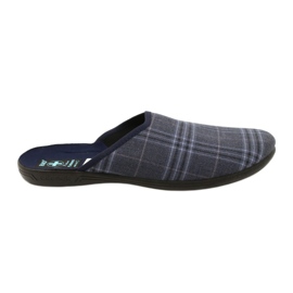 Adanex 27319 Chaussons à carreaux pour homme bleu marin bleu 1