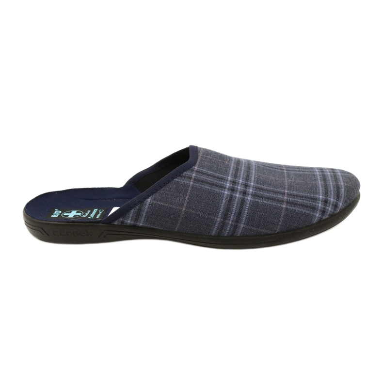 Adanex 27319 Chaussons à carreaux pour homme bleu marin bleu 1 Adanex 27319 Chaussons à carreaux pour homme bleu marin bleu 1