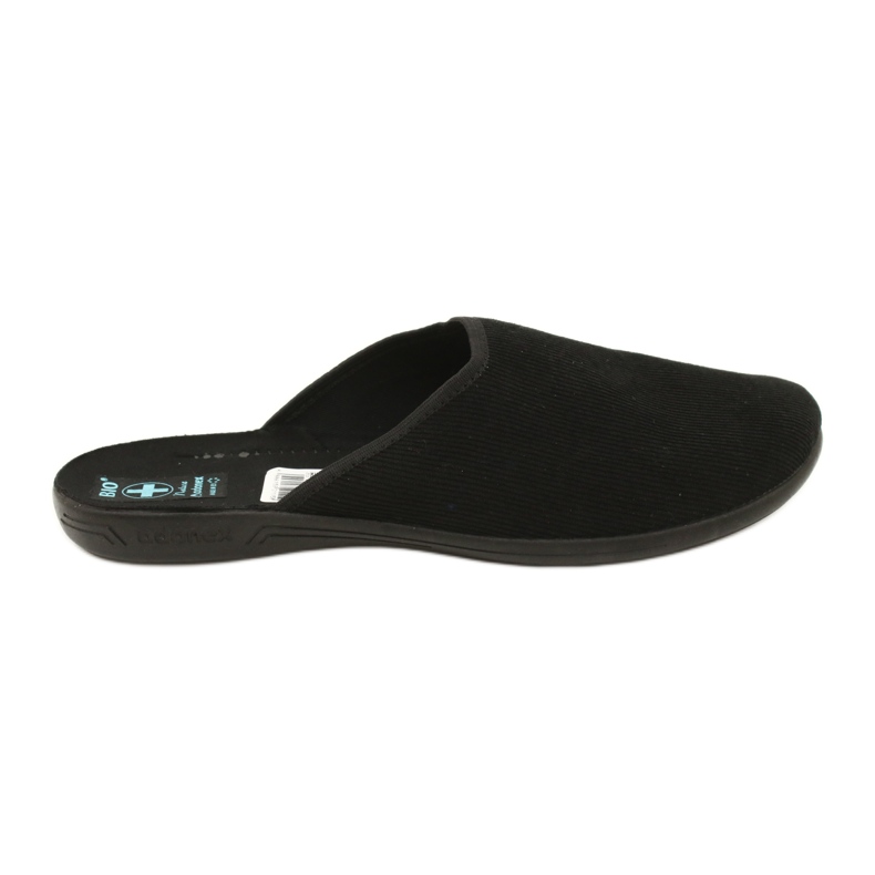 Chaussons Velours Côtelé Homme Adanex noir 1