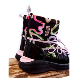 Bottes de Neige Enfant W Print Big Star KK374099 Noir-Rose 3