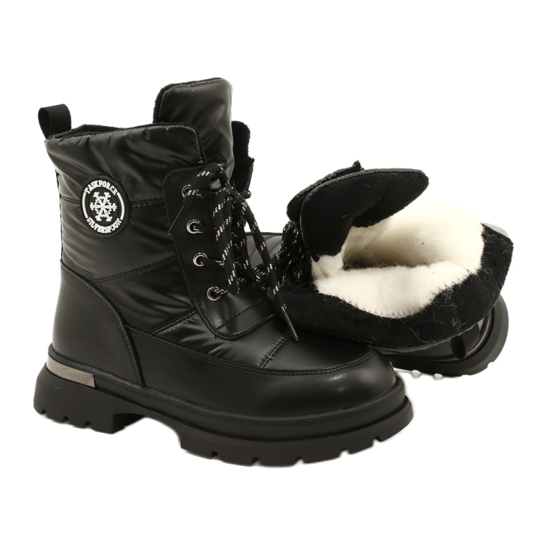 Bottes De Neige Pour Enfants Miss Evento 22DZ23-5258 Noir le noir 4