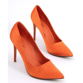 Escarpins femme en satin Talia Orange 1