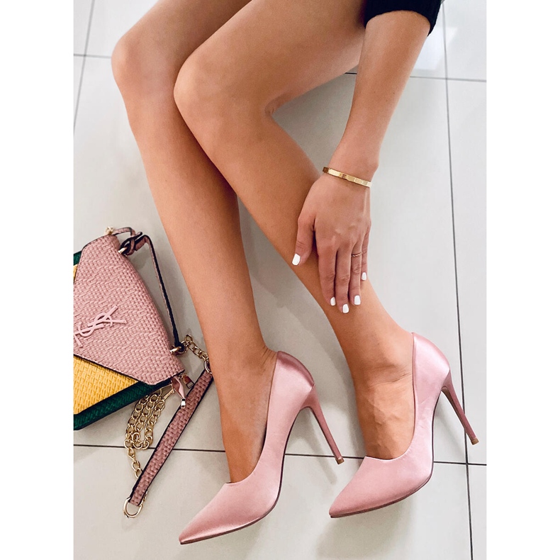 PA1 Escarpins satin femme Talia Champagne rose 2