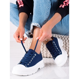 SHELOVET Baskets femme bleu marine 1