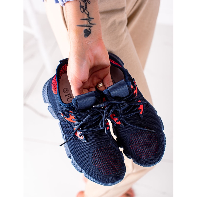 SHELOVET Chaussures de sport légères rouge bleu marin 1