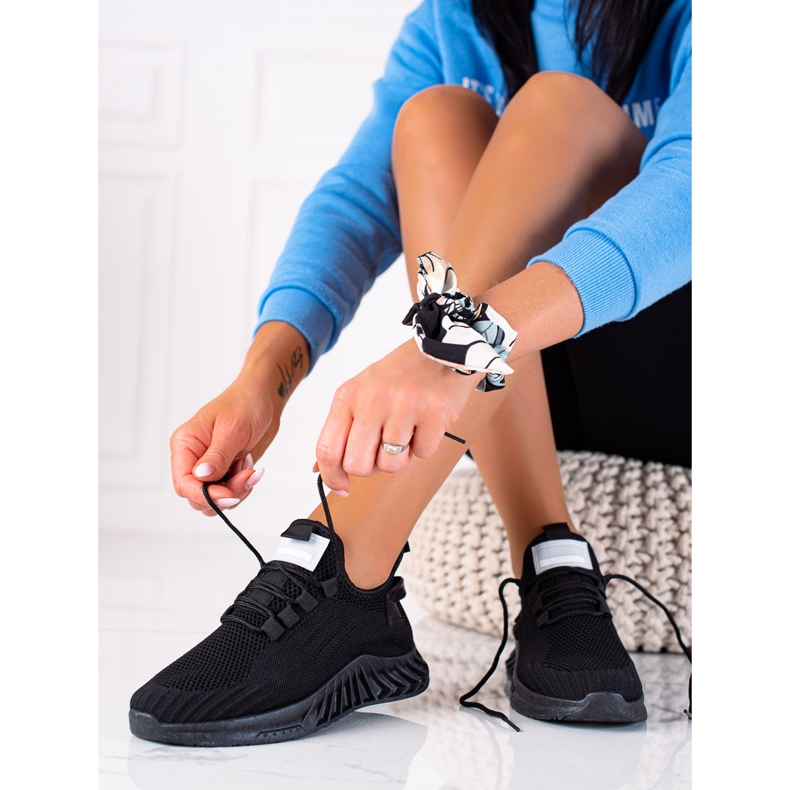 SHELOVET Chaussures de sport noires 1