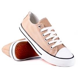 SHELOVET Baskets beiges classiques 2