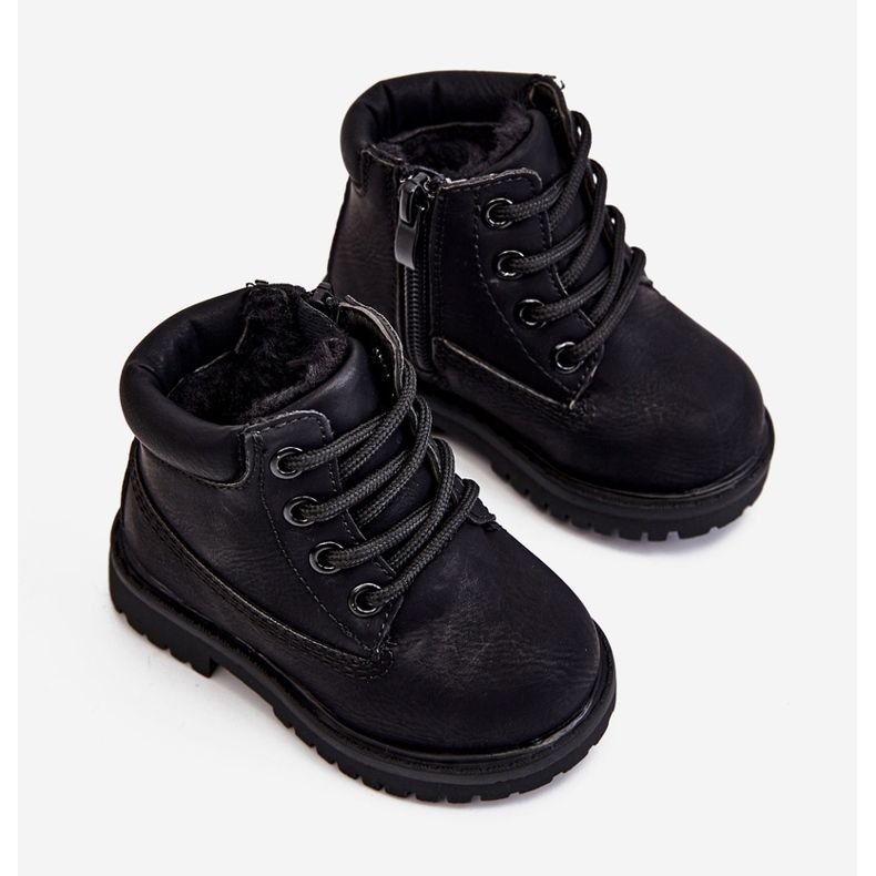 FRROCK Bottes de trappeur réchauffées noires pour enfants Dexter le noir le noir 2 FRROCK Bottes de trappeur réchauffées noires pour enfants Dexter le noir le noir 2