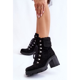 Bottes à Talons Hauts en Daim pour Femme Noir Avely le noir 3