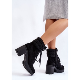 Bottes à Talons Hauts en Daim pour Femme Noir Avely le noir 6