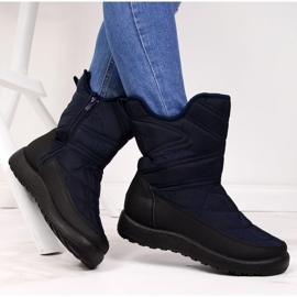 News Bottes de neige imperméables pour femme, bleu marine 1