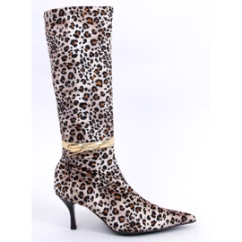 Bottes léopard panthère B36025-L02 brun 5
