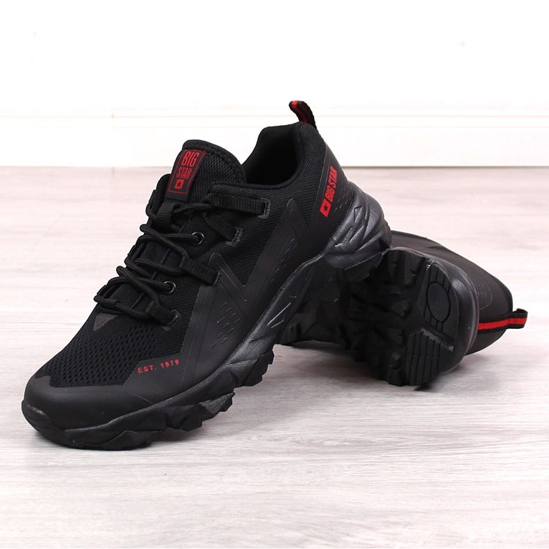 Chaussures de trekking noires pour hommes Big Star KK174109 le noir 1