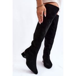 Laura Messi 2221 Cuissardes en Daim Noir le noir 1
