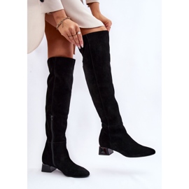 Laura Messi 2221 Cuissardes en Daim Noir le noir 3