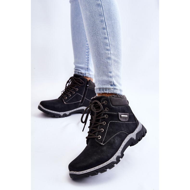 PA1 Bottes Trappeur Femme Warm Zipper Noir Jake 2