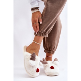 PA1 Chaussons Femme Avec Fourrure Et Renne Crème Sopya écru 1 PA1 Chaussons Femme Avec Fourrure Et Renne Crème Sopya écru 1
