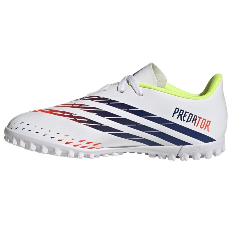 Adidas Predator Edge.4 V Tf Jr GV8496 chaussures de football blanche blanche 1