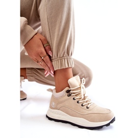 PA1 Chaussures Trekking Chaudes Femme Trappers Beige Clair Otto 3