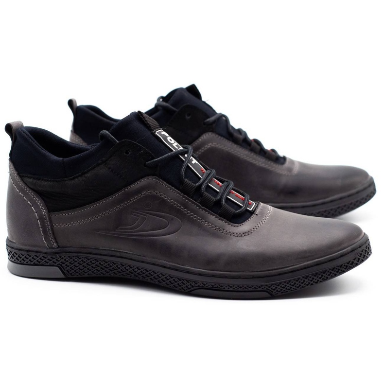 Polbut Bottes d'hiver pour hommes K27F, gris le noir 2 Polbut Bottes d'hiver pour hommes K27F, gris le noir 2