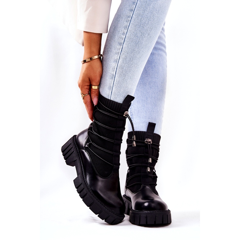 Bottes pour femmes avec chaussette de basido basido le noir 3