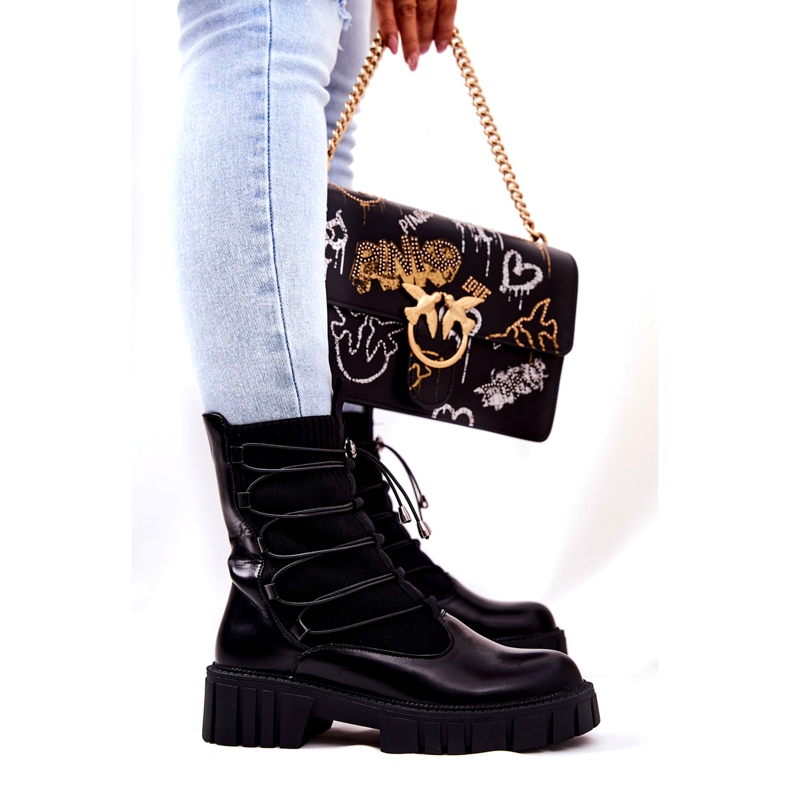 Bottes pour femmes avec chaussette de basido basido noir 5