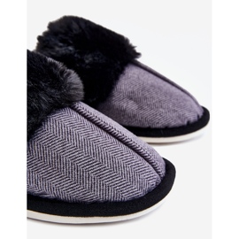 BM Chaussons Chauds Homme Noir Marcus gris 2