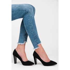 Yes Mile Escarpins En Daim À Tige Laquée noir 1