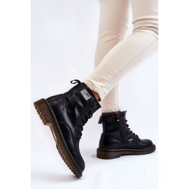 Bottes chaudes en cuir pour femmes GOE II2N4053 Noir le noir 4