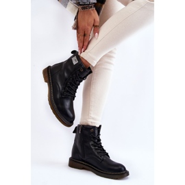 Bottes chaudes en cuir pour femmes GOE II2N4053 Noir le noir 5