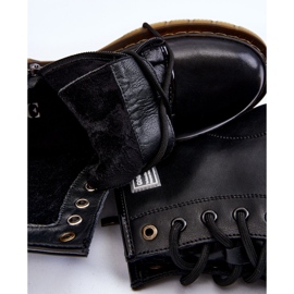 Bottes chaudes en cuir pour femmes GOE II2N4053 Noir le noir 7