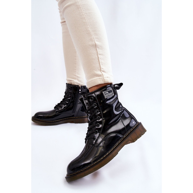 Bottes Isolantes Laquées Femme GOE II2N4050 Noir le noir 2