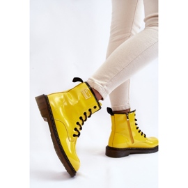 Bottes Isolantes Laquées Femme GOE II2N4054 Jaune 3