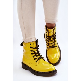 Bottes Isolantes Laquées Femme GOE II2N4054 Jaune 4