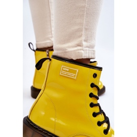 Bottes Isolantes Laquées Femme GOE II2N4054 Jaune 5