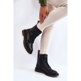 Bottes zippées chaudes en cuir pour femmes GOE II2N4060 Noir le noir 3
