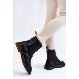 Bottes zippées chaudes en cuir pour femmes GOE II2N4060 Noir le noir 4