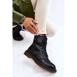 Bottes zippées chaudes en cuir pour femmes GOE II2N4060 Noir le noir 6