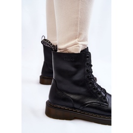 Bottes zippées chaudes en cuir pour femmes GOE II2N4060 Noir le noir 5