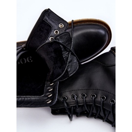Bottes zippées chaudes en cuir pour femmes GOE II2N4060 Noir le noir 7