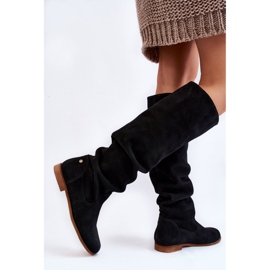 Bottes Genou en Daim pour Femme Maciejka 05790-01 Noir le noir 7