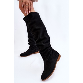 Bottes Genou en Daim pour Femme Maciejka 05790-01 Noir le noir 2