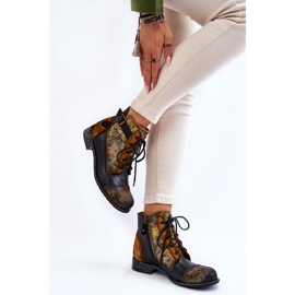 Bottes en Cuir pour Femme Chaussures Maciejka 05077-07 Jaune-Noir le noir 3