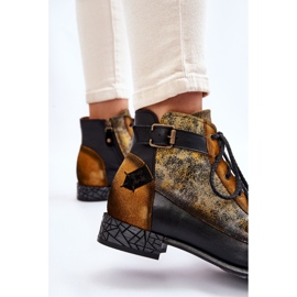 Bottes en Cuir pour Femme Chaussures Maciejka 05077-07 Jaune-Noir le noir 4